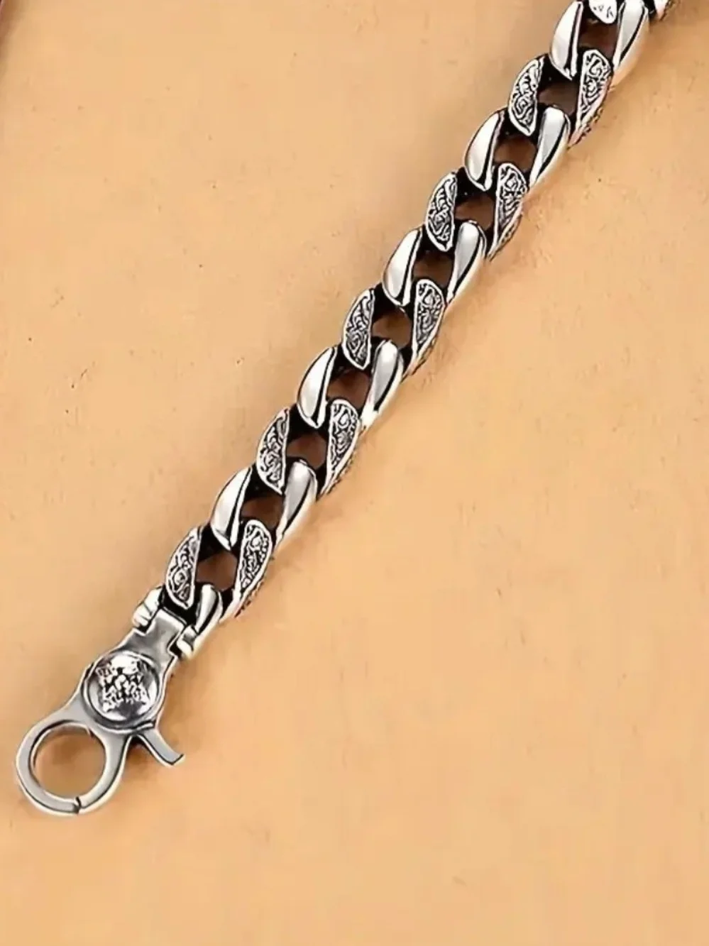 925 Sterling Silver Men's Fashion Bracelet Classic Designer Style Hypoallergenic
